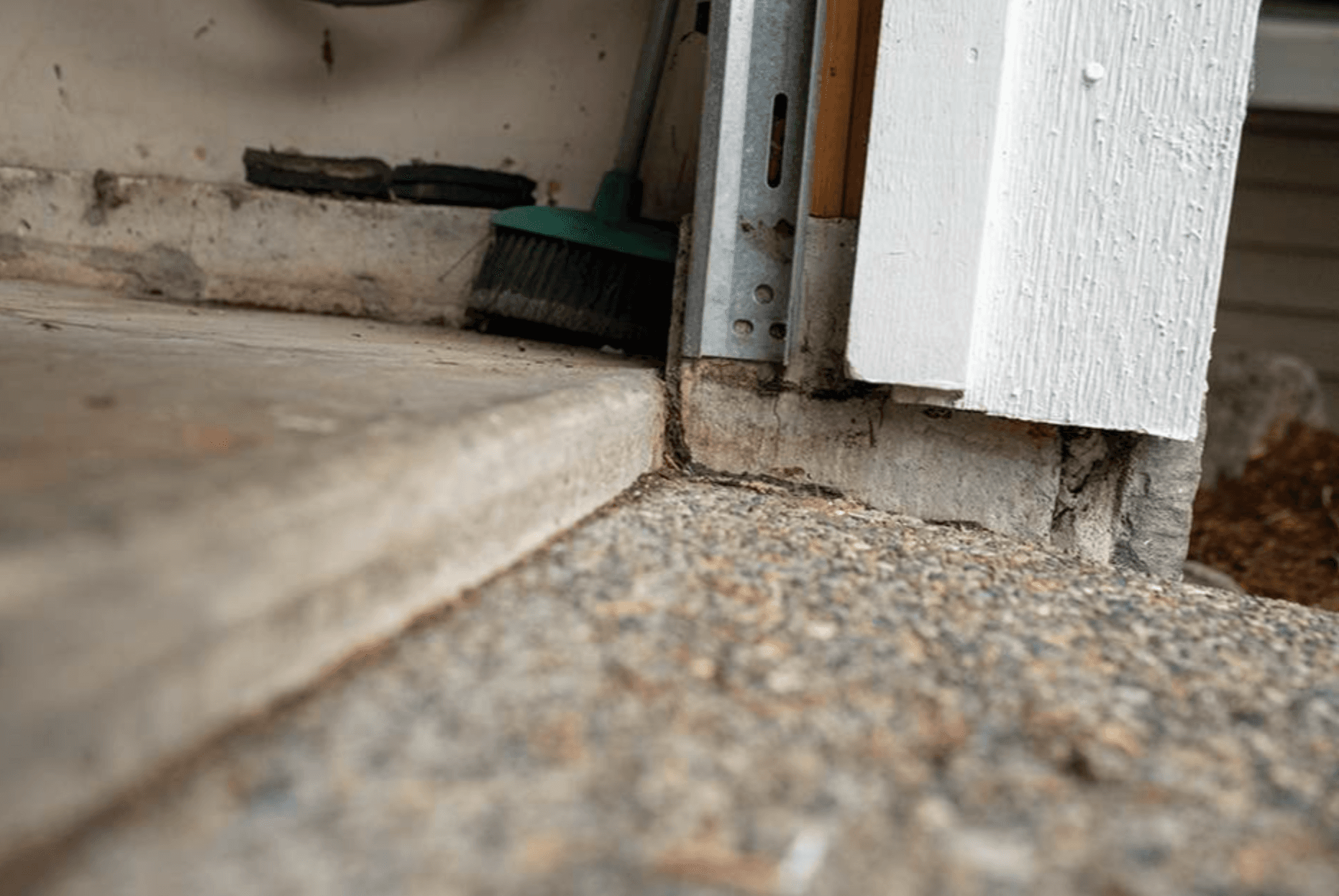 Sunken driveway — before